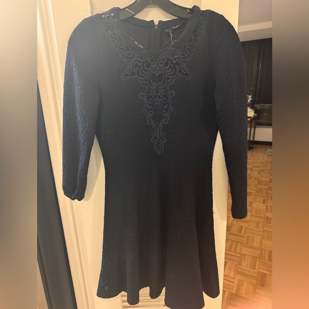 The Kooples Elegant Navy Lace Dress
